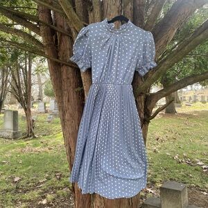 Polka Dot Blue Dress